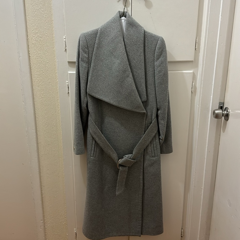Mango Jackets & Coats | Mango Wool Wrap Coat | Color: Gray | Size: XXS
